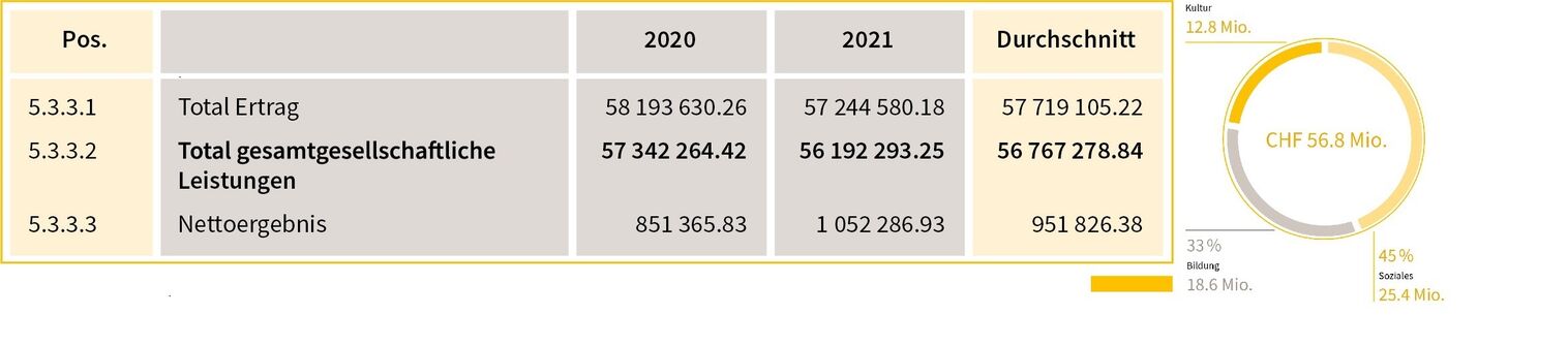gesamtgesellschaftliche Leistungen